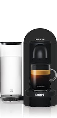 Krups Nespresso Vertuo plus yy3922fd negro mate cafetera eléctrica independiente combinada 18 espresso 5 tamaños