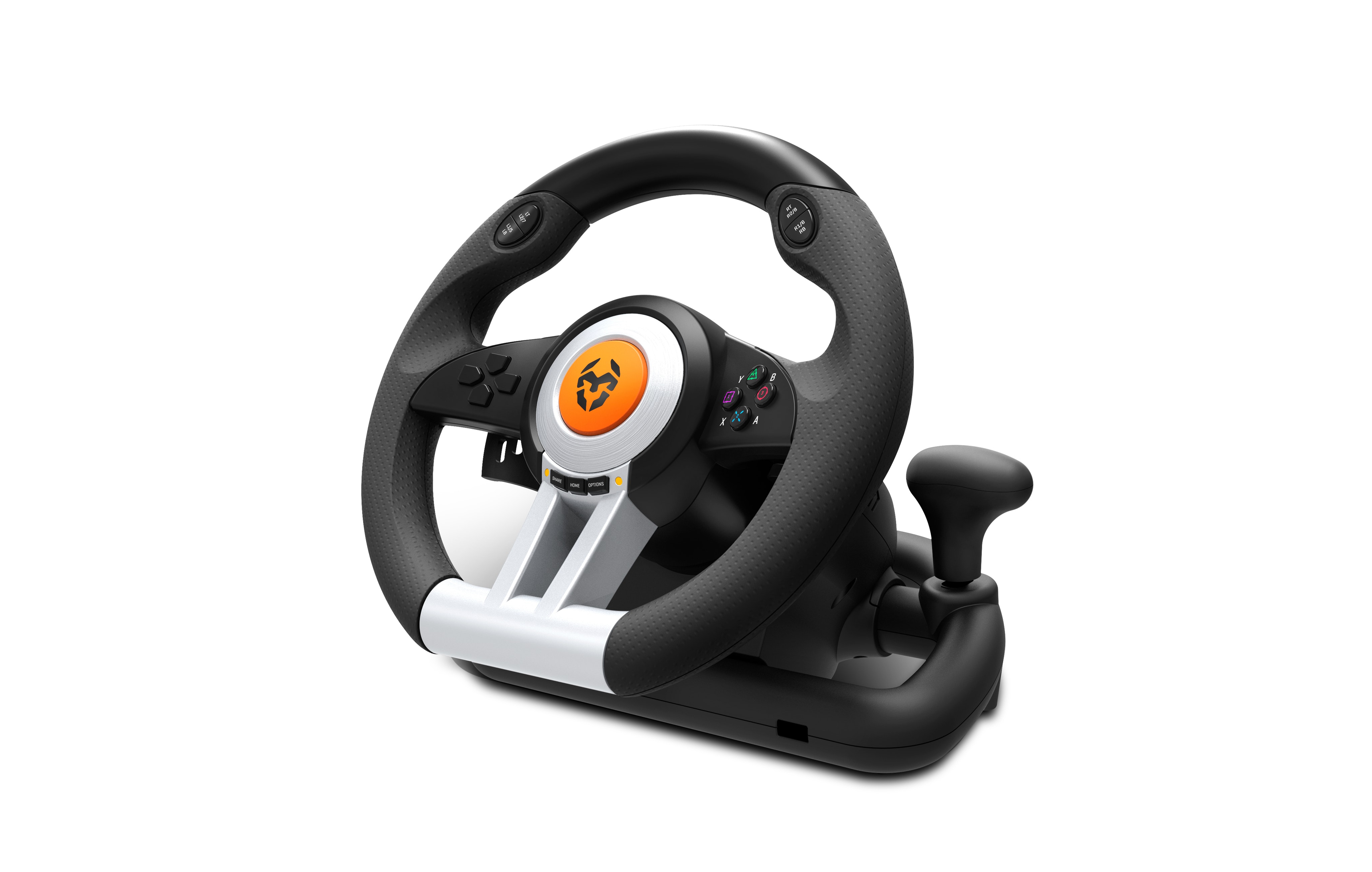 Krom K-Wheel Volante + Pedales PlayStation 4,Playstation,Playstation 3,Xbox One Analógico/Digital USB Negro