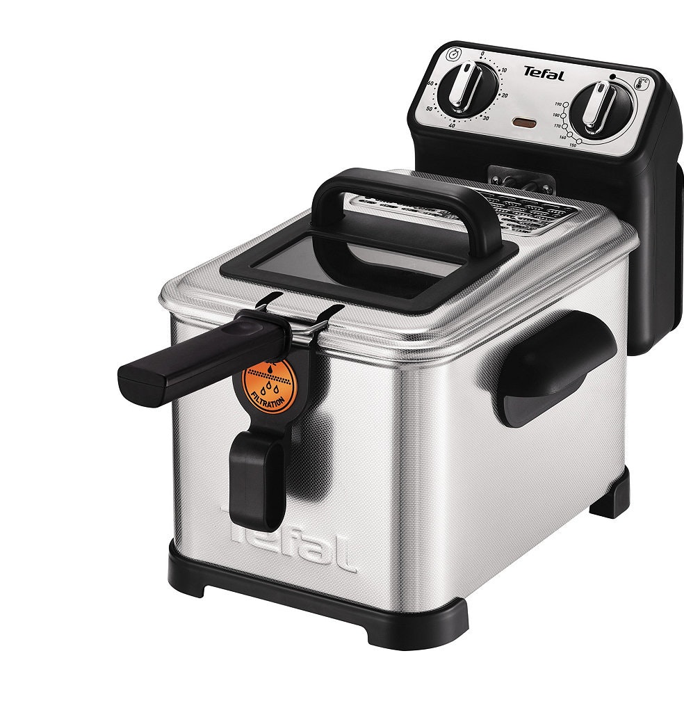 Tefal Filtra Pro FR516 freidora 4 L Solo Negro, Acero inoxidable Independiente