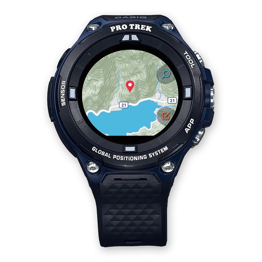 Casio Casio WSD-F20A-BUAAE reloj inteligente Negro, Azul