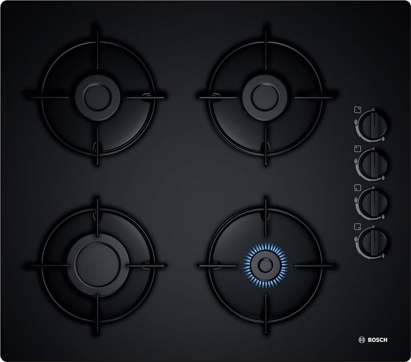 Placa De Gas bosch pop6b6b10 butanopropano 59 cm negro hobs integrado encimera cocina 4 chimeneas 7400w l56 x d48cm 60cm