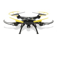 MONDO 63436 dron con cámara Cuadricóptero Negro, Amarillo 4 rotores 0,3 MP