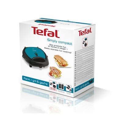 Tefal Tefal Simply Compact gofrera 2 barquillo(s) Negro,