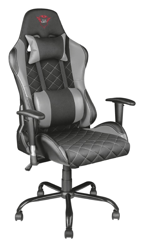 Trust Gxt 707r resto silla gaming gris hasta 150 kg elevador clase 4 707g chair tela giratoria completa de 360° con cojines ajustable en altura para juegos pc bloqueo