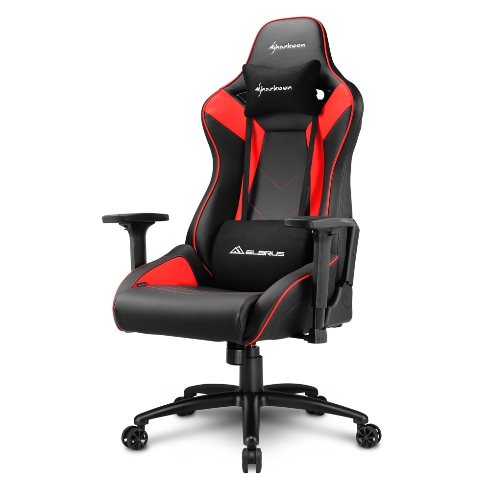 Sharkoon ELBRUS 3 Silla para videojuegos universal Asiento acolchado Negro, Rojo