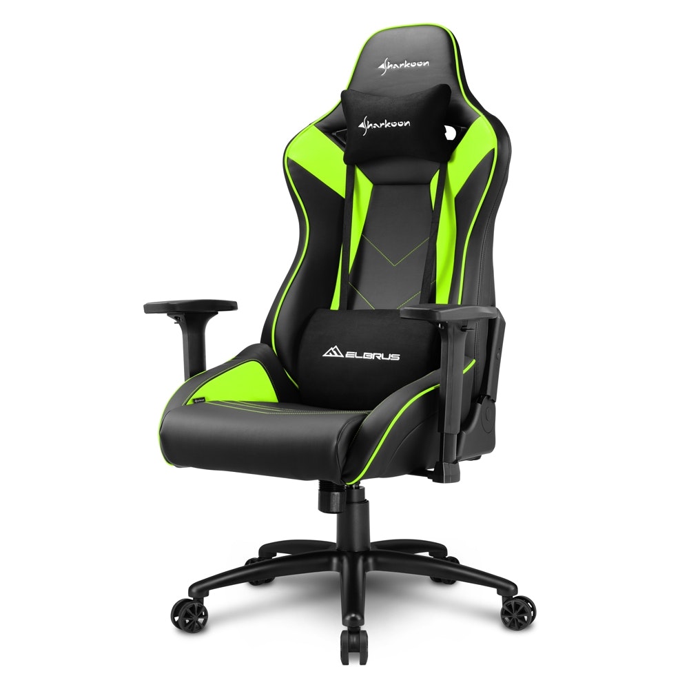 Sharkoon ELBRUS 3 Silla para videojuegos universal Asiento acolchado Negro, Verde