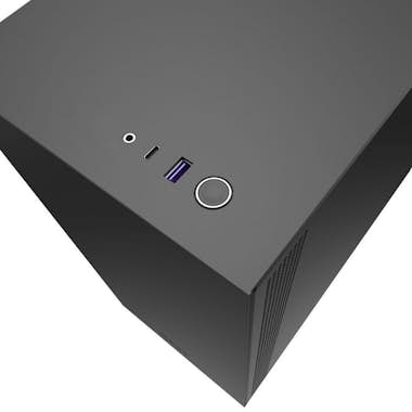 Nzxt H510 Negro caja atx pc gaming semitorre compacta panel frontal es puerto usb de tipo lateral cristal templado preparado para refrigeración mate 3.1 midi
