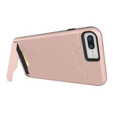 Otros Carcasa con tarjetero y soporte rosa para iPhone 7