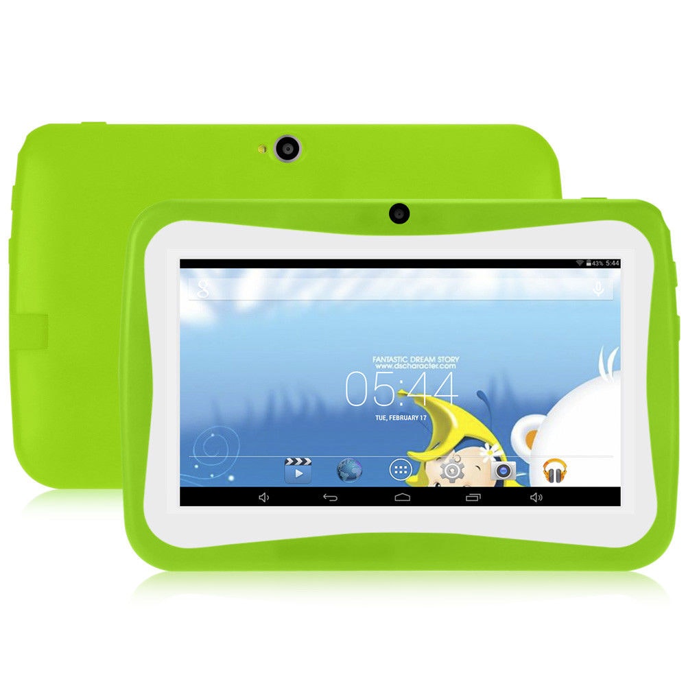 Generica Tableta para Niños (7 pulgadas - 8 GB - RAM: 1 GB - Quad Core - Verde) + Funda Protectora