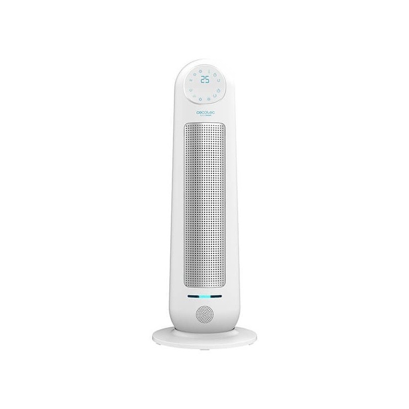 Cecotec Calefactor cerámico 2200 W, Pantalla LED y mando, 3 modos, termostato regulable, sensor antivuelco, protección sobrecalentamiento, oscilación. Ready Warm 10100 Smart Ceramic