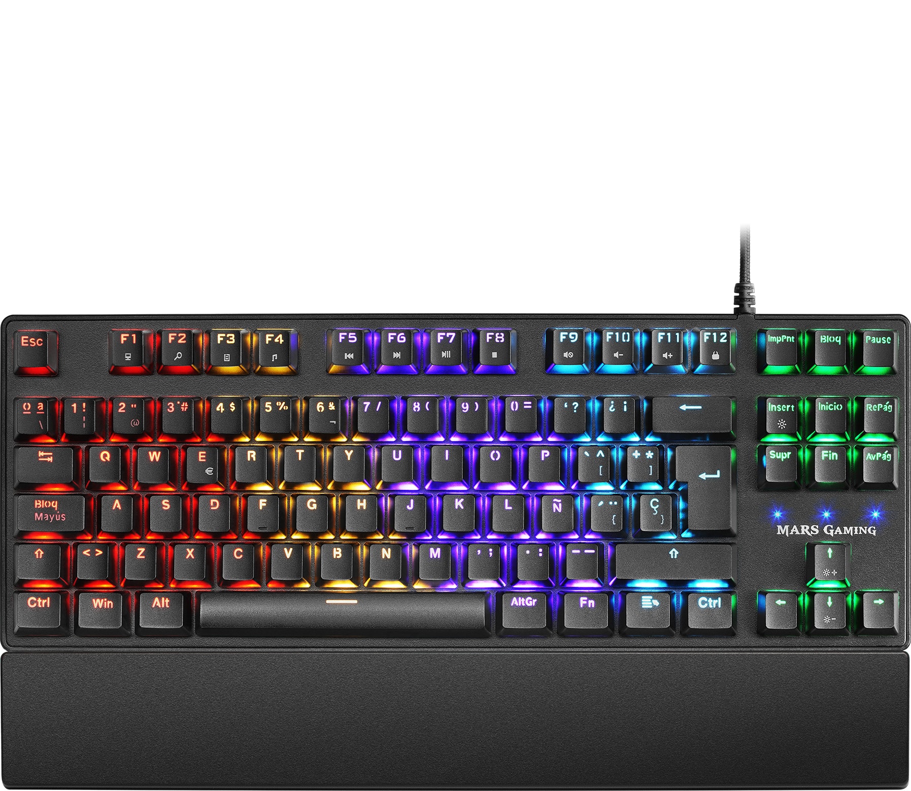 Mars Gaming MKXTKL teclado USB QWERTY Español Negro