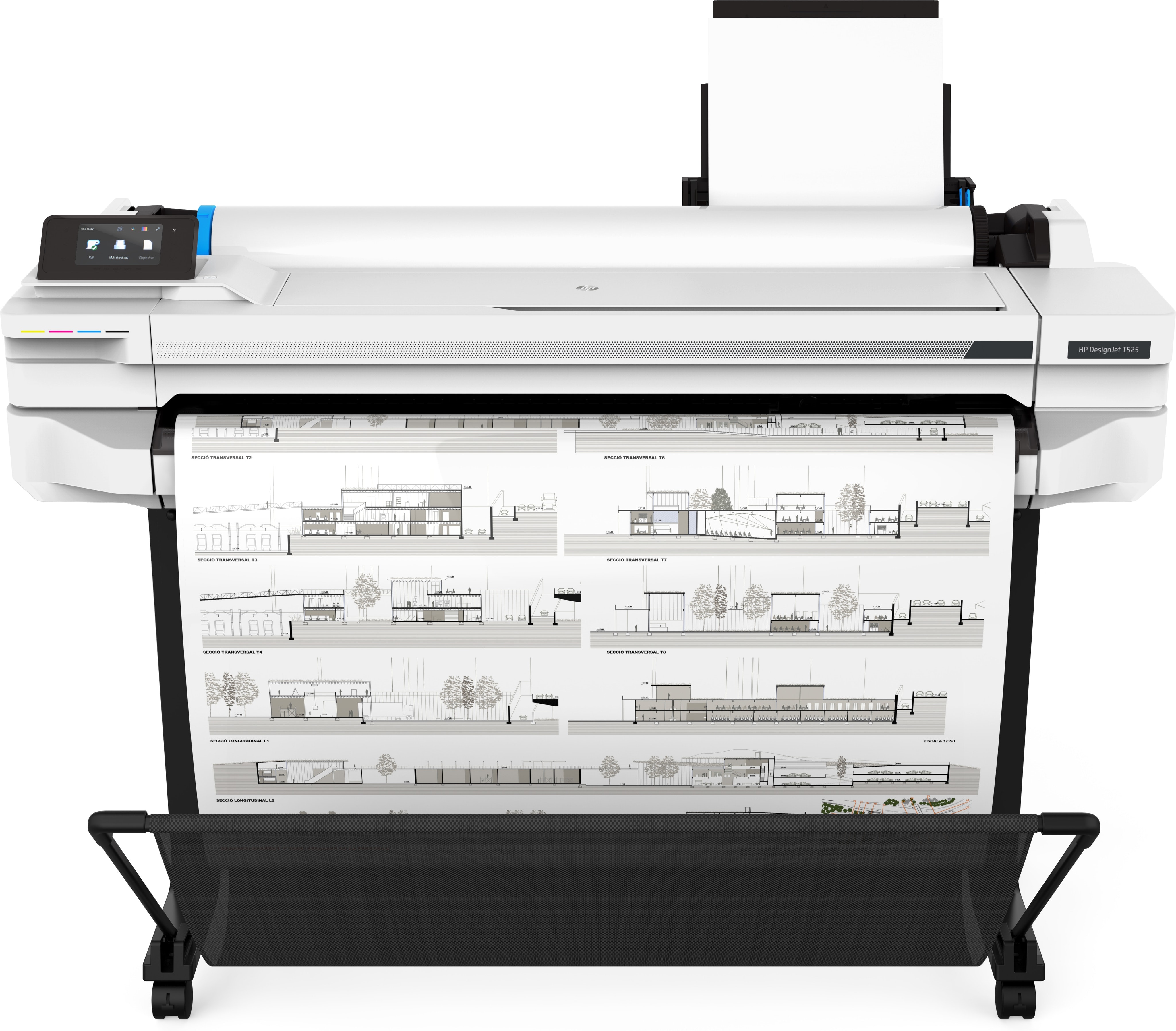 HP Designjet T525 impresora de gran formato Color 2400 x 1200 DPI Inyección de tinta térmica Ethernet Wifi