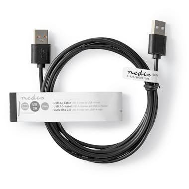 Nedis Nedis CCGT60000BK20 cable USB 2 m 2.0 USB A Negro