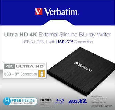 Verbatim Verbatim 43888 unidad de disco óptico Negro Blu-Ra