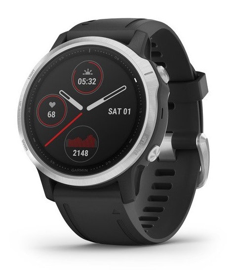 Garmin fenix 6S reloj inteligente Negro, Plata 3,05 cm (1.2) GPS (satélite)