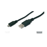 ASSMANN Electronic A/micro-B, 3m cable USB 2.0 USB A Micro-USB B Negro