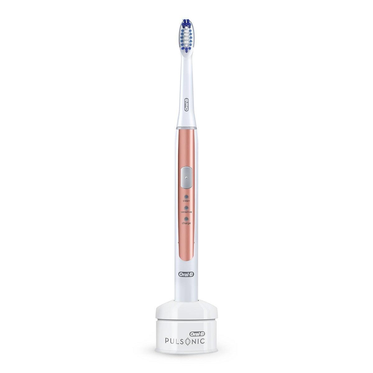 Oralb Pulsonic Slim 1100 cepillo dientes con temporizador y cabezal insertable color oro rosa dorado 27.000 rpm adulto