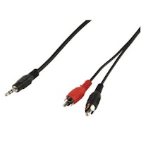 Valueline CABLE-458/5 cable de audio 5 m 3,5mm 2 x RCA Negro