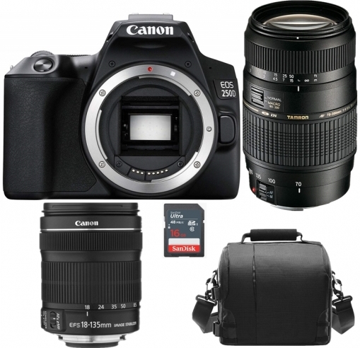 Canon CANON EOS 250D Negro + EF-S 18-135mm F3.5-5.6 IS S