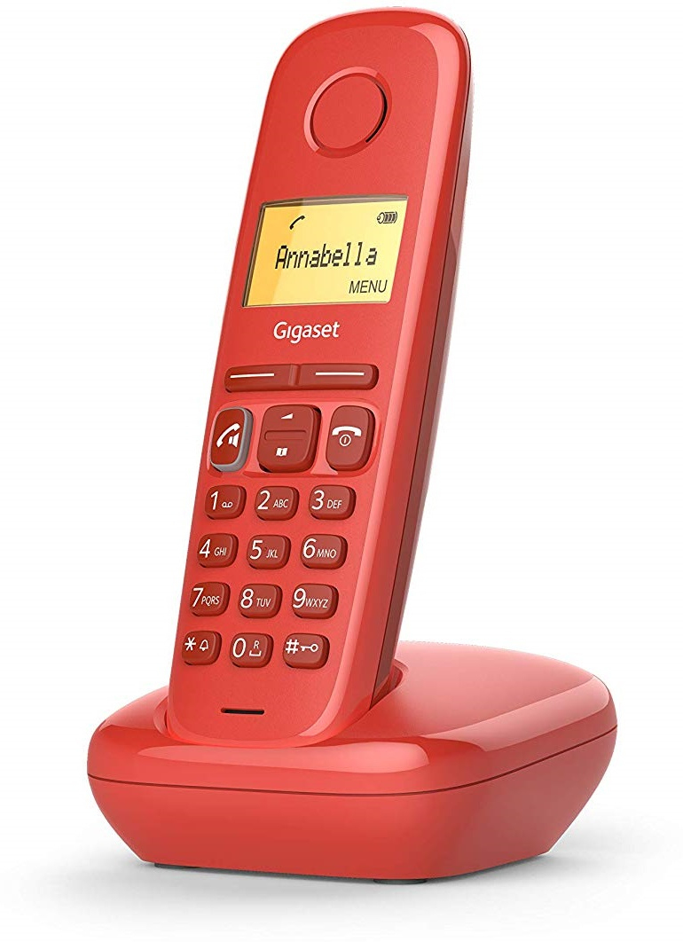 Gigaset A270 Teléfono DECT Rojo Identificador de llamadas