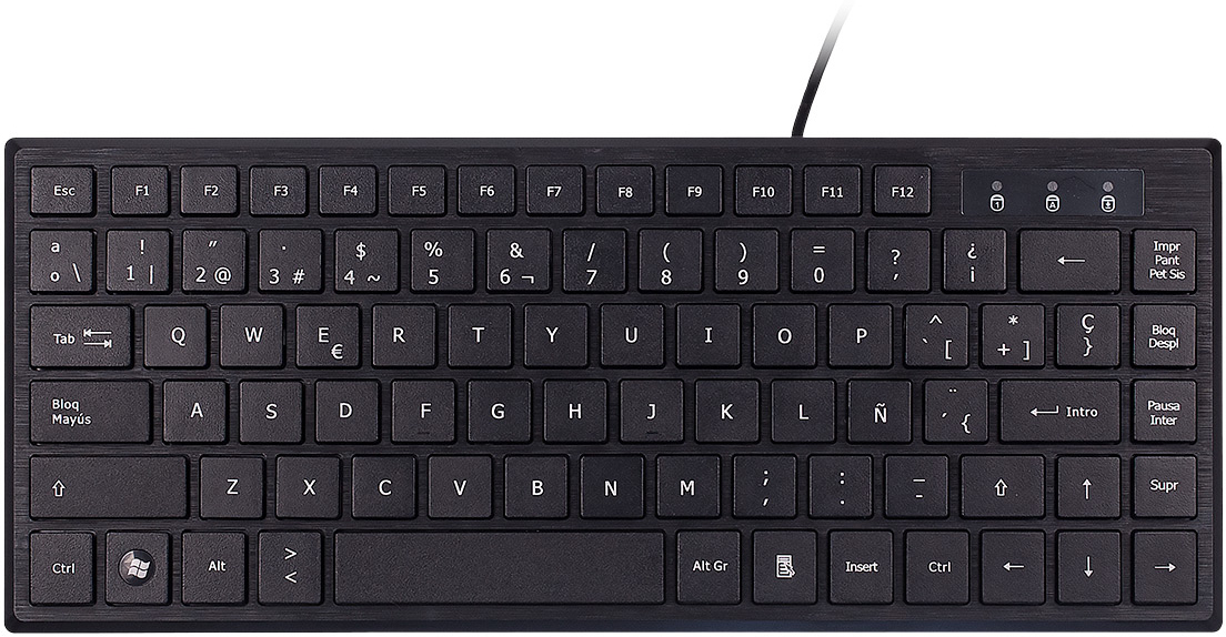 UNYKAch KB 302 Mini teclado USB QWERTY Negro