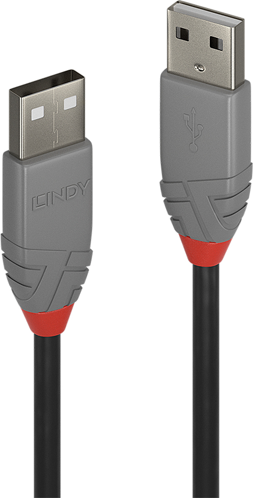 Lindy Cable Usb 2.0 anthra 3 metros de datos 480 mbps compatible con televisor monitor tablet 10 años garantía 36694 2 3m