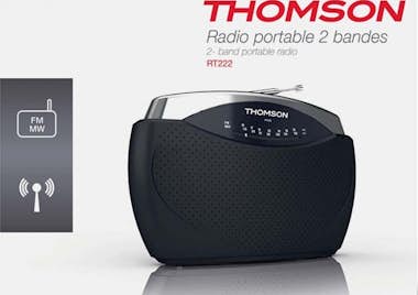 Thomson Thomson RT222 radio Portátil Analógica Negro, Plat
