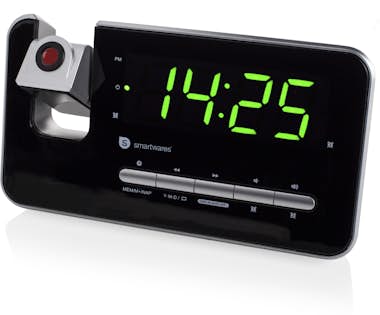 Audiosonic Smartwares Cl1492 reloj despertador con dos alarmas radio fm proyector