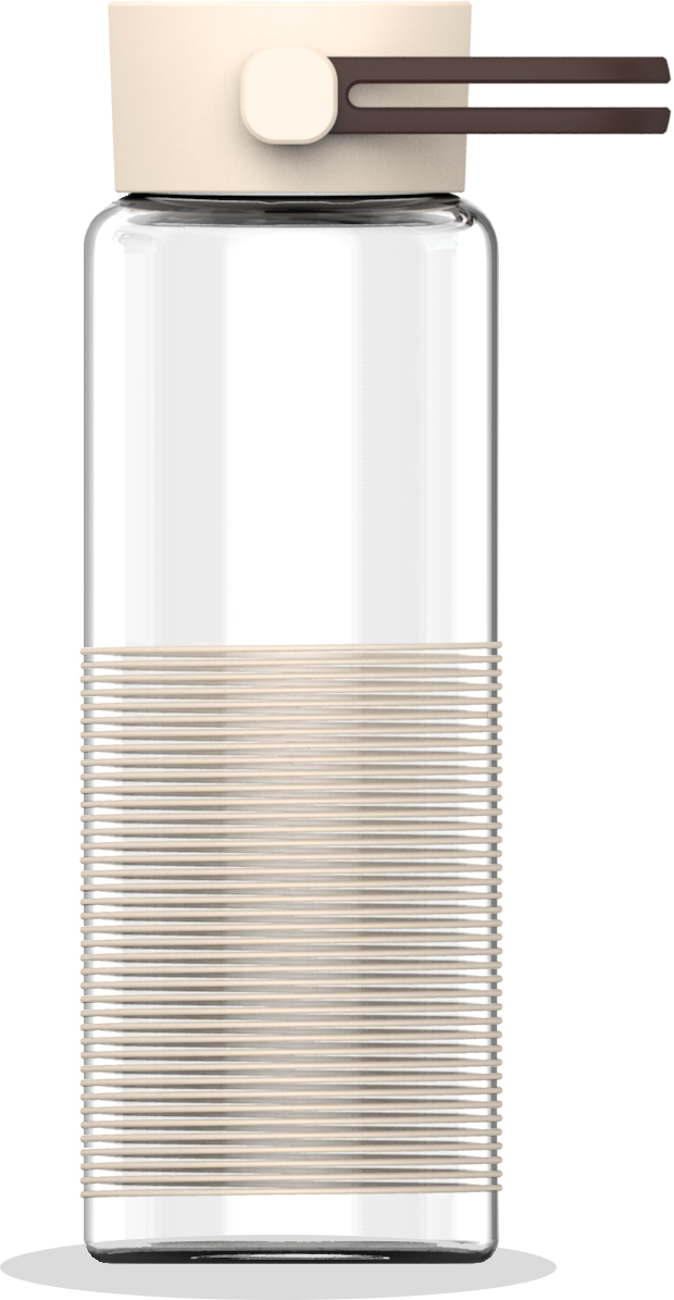 ME! Botella de Cristal Tapa Silicona