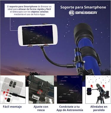 Bresser Telescopio Skylux 70/700 con adaptador para Smartp