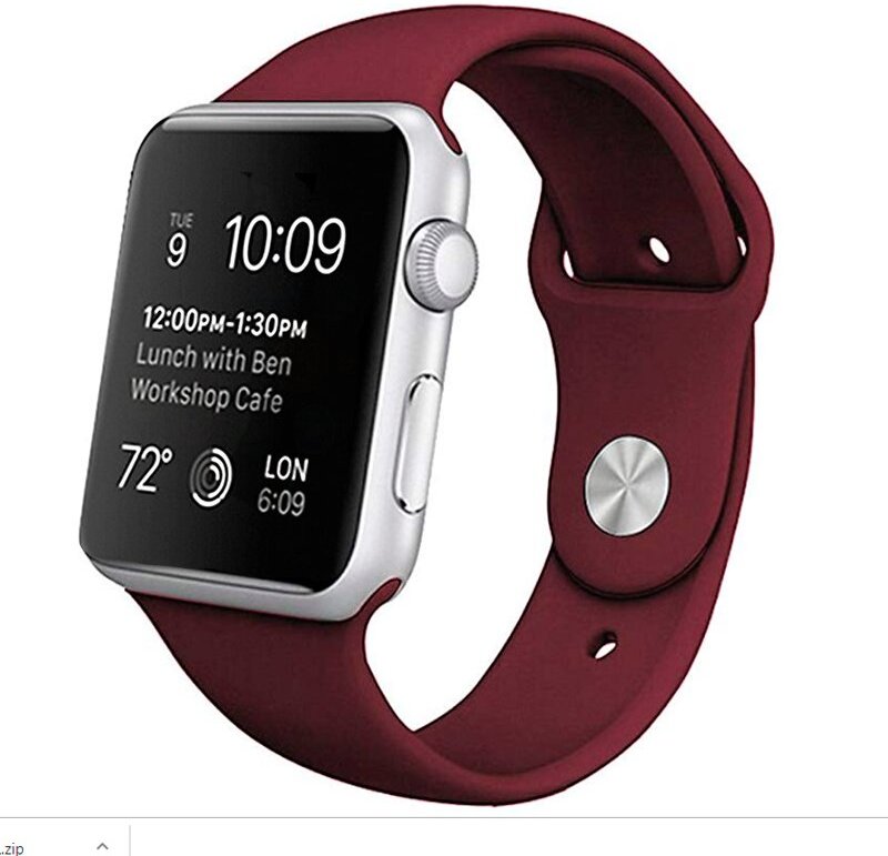 Compra Cool Correa Apple Watch Series 1 / 2 / 3 / 4 / 5 (38 / 40 mm) Goma  Burdeos | Phone House