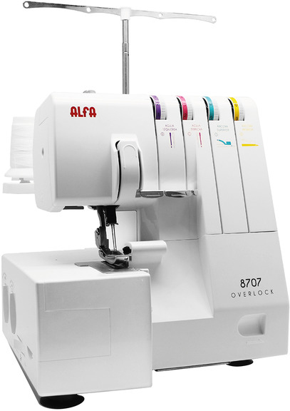 Alfa 8707 Máquina de coser Overlock Eléctrico