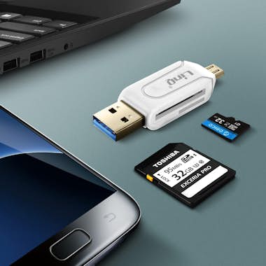 LinQ Lector de tarjetas SD/Micro SD con puertos USB y M