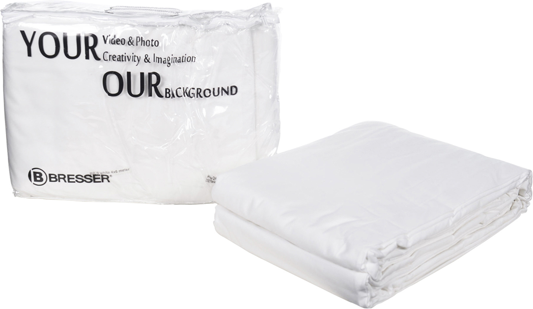Bresser Tela de fondo color 2,5x3 m blanco