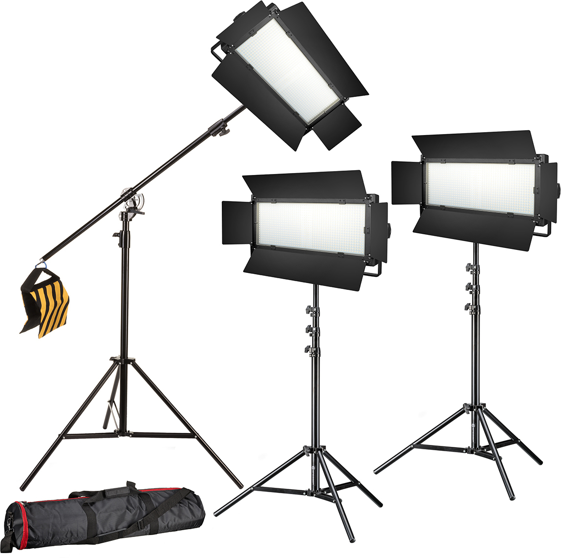 Bresser Set de iluminacion foto/video 3 LEDs LG-1200 72W/1