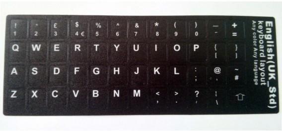 Pegatina Para Convertir teclado en idioma negro oem