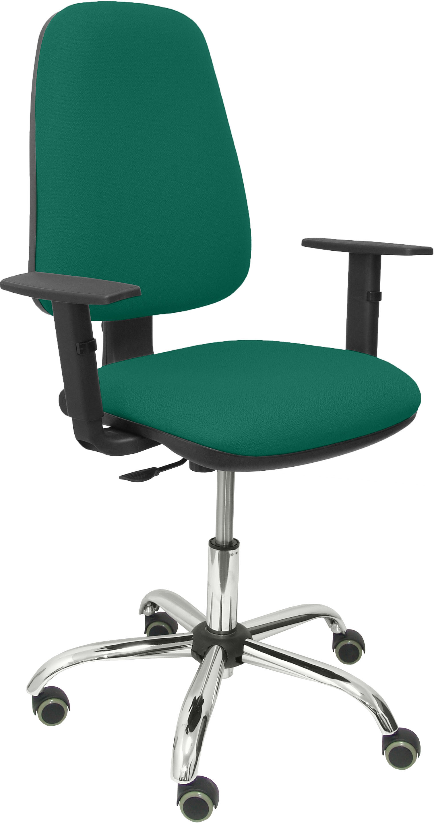 Silla De Escritorio operativa pyc socovos verde con ruedas antiarañazos brazos ajustables tejido piqueras y crespo bali regulables oficina acero 116x48x48 cm sierra cp