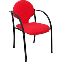 Pack 2 sillas Hellin chasis negro aran rojo
