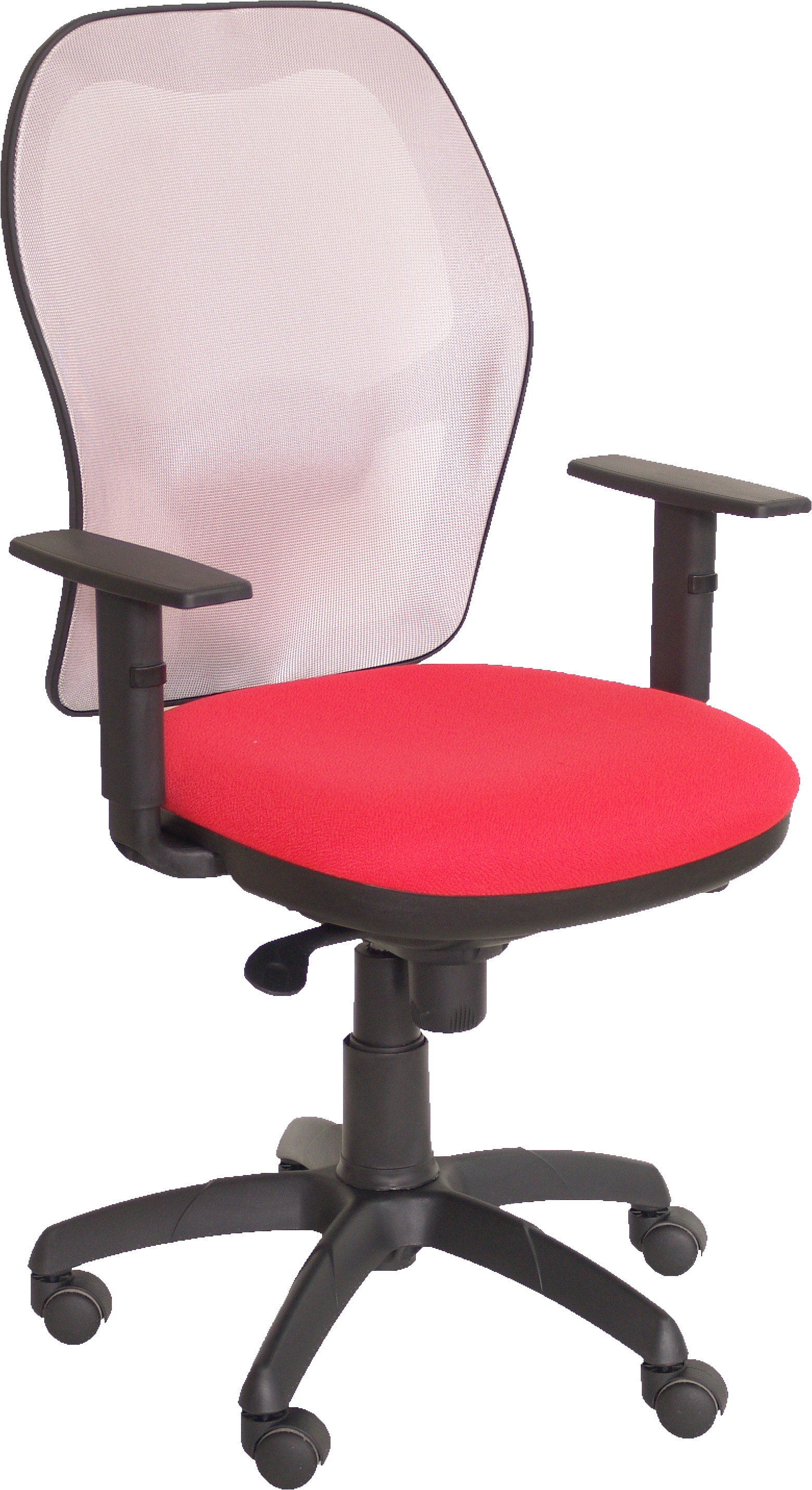 Silla De Escritorio operativa pyc jorquera rojo brazos ajustables malla oficina piqueras y crespo modelo tejido bali 3 gris