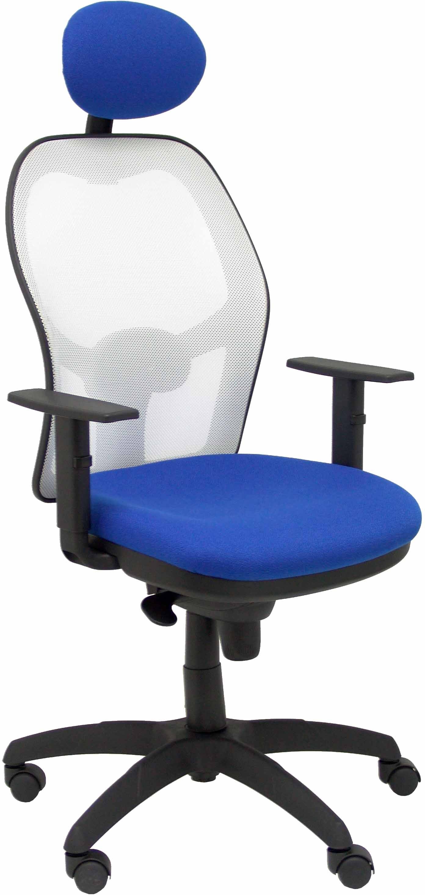 Piqueras y Crespo Silla Jorquera malla blanca asiento bali azul con