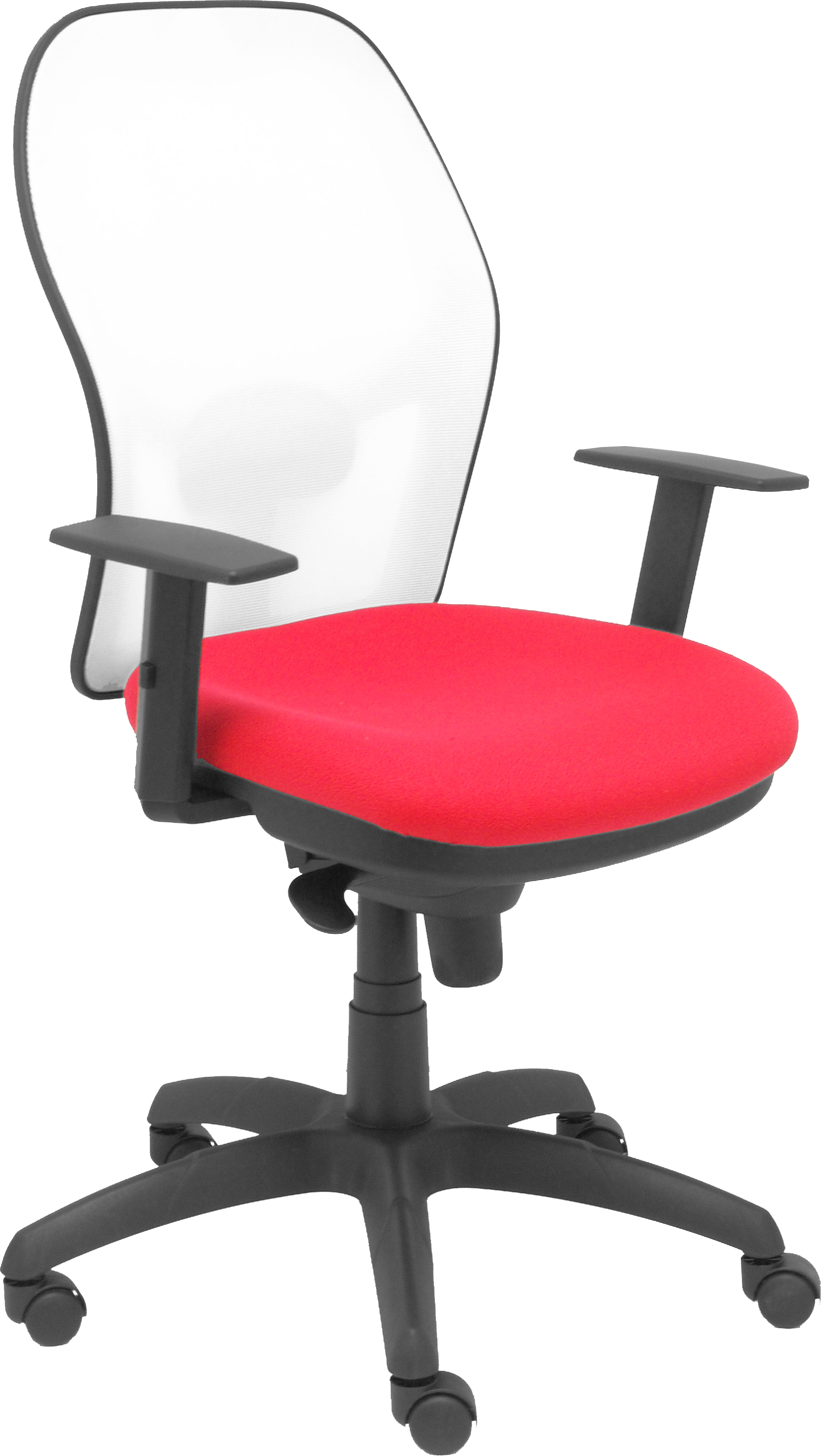 Piqueras y Crespo Silla Jorquera malla blanca asiento bali rojo