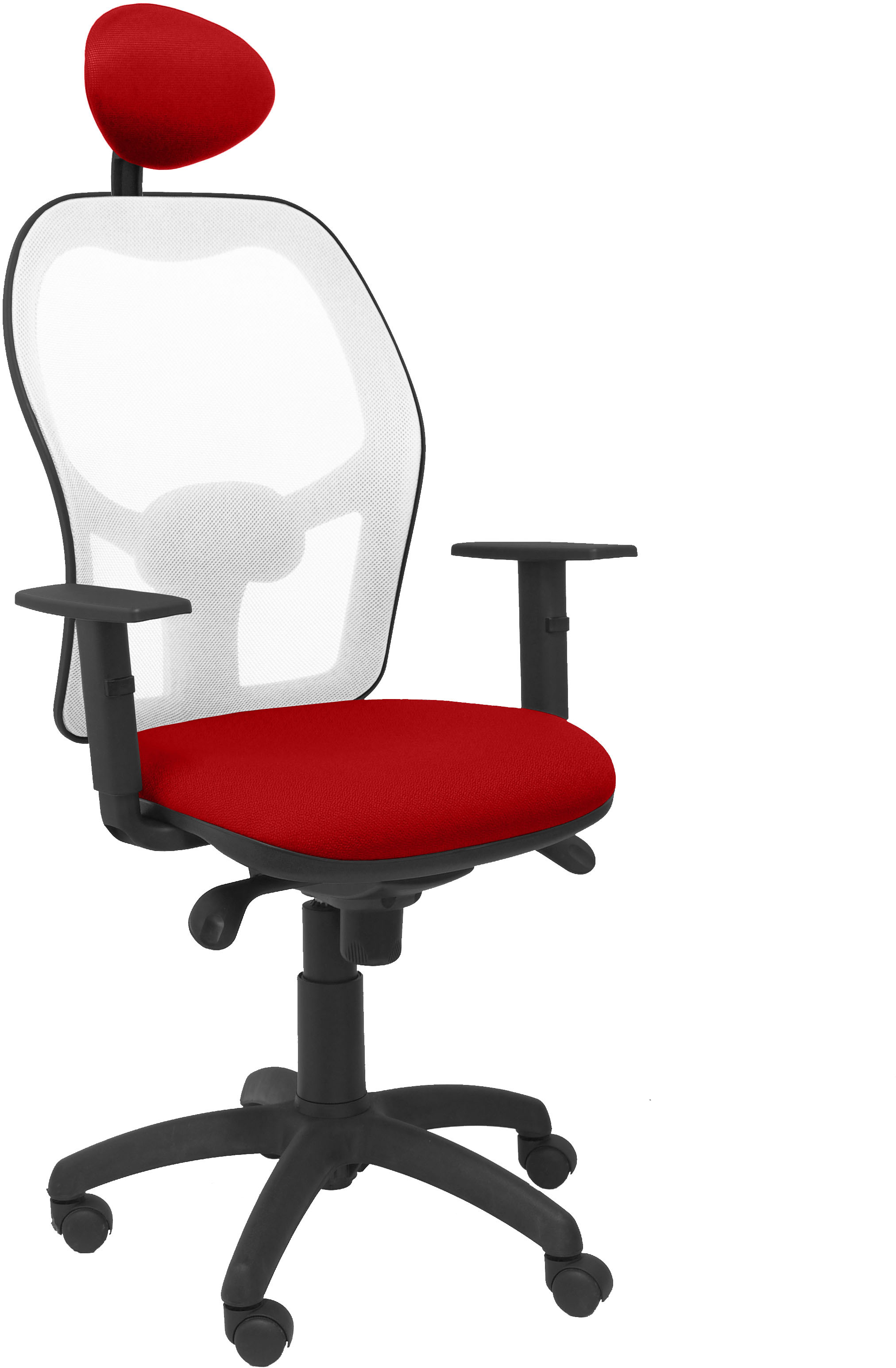 Piqueras y Crespo Silla Jorquera malla blanca asiento bali rojo con