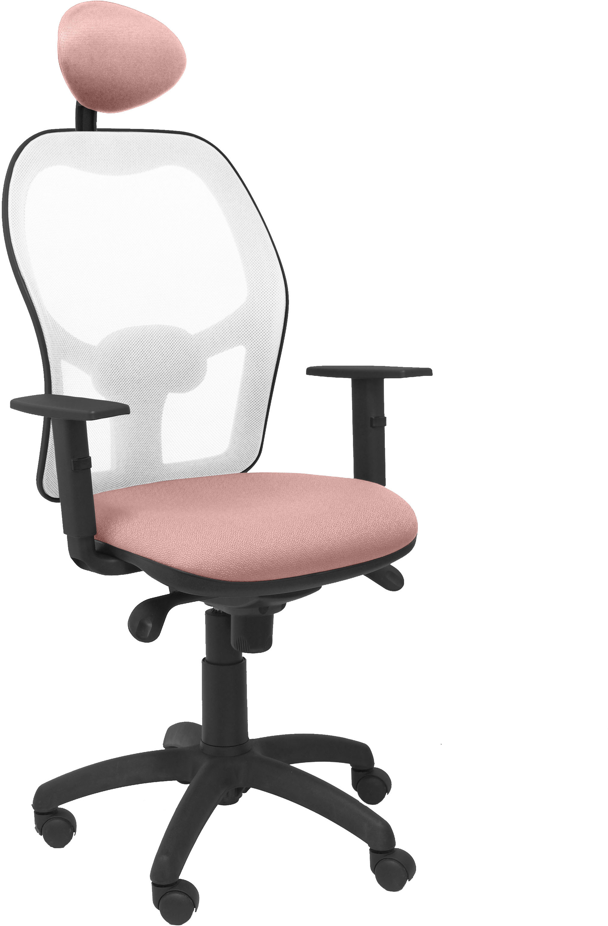 Piqueras y Crespo Silla Jorquera malla blanca asiento bali rosa páli