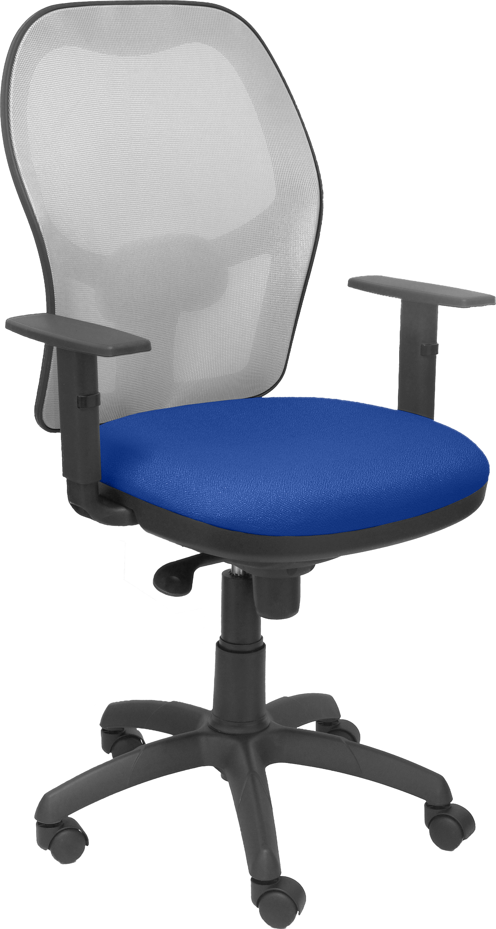 Silla De Escritorio operativa pyc jorquera azul brazos ajustables malla oficina piqueras y crespo modelo tejido bali 2 gris