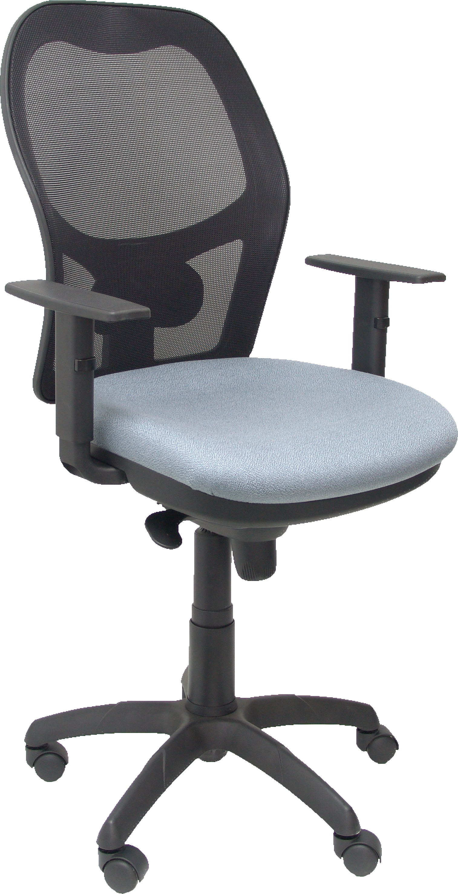 Piqueras y Crespo Silla Jorquera malla negra asiento bali gris claro
