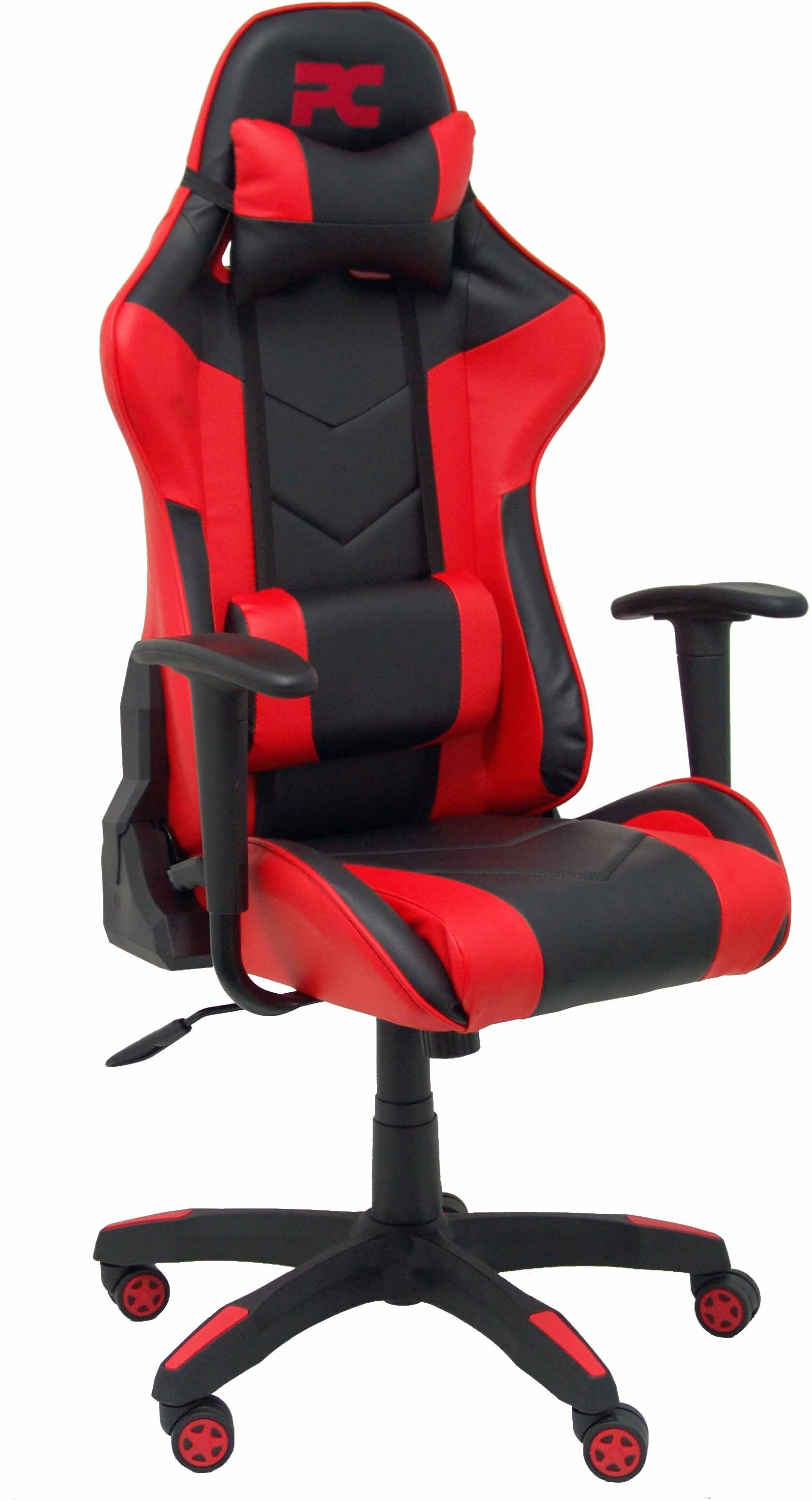 Piqueras y Crespo Silla gaming Atalaya similpiel negro y rojo.