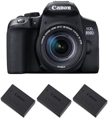 Canon EOS 850D + EF-S 18-55mm f/4-5.6 IS STM + 3 LP-E17
