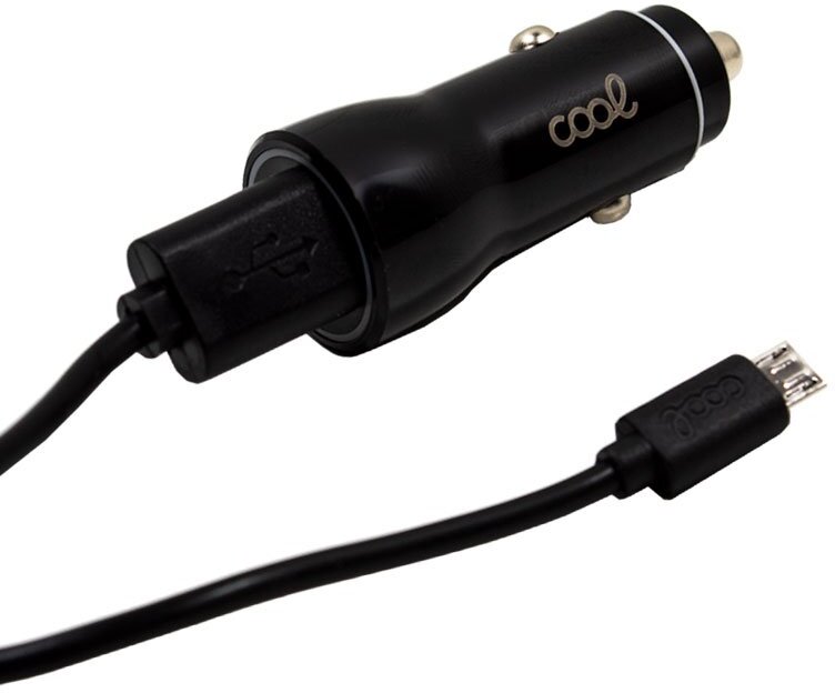 Cargador Coche Cable MicroUsb (2 x Usb) COOL 2.4A Kit 2-en-1