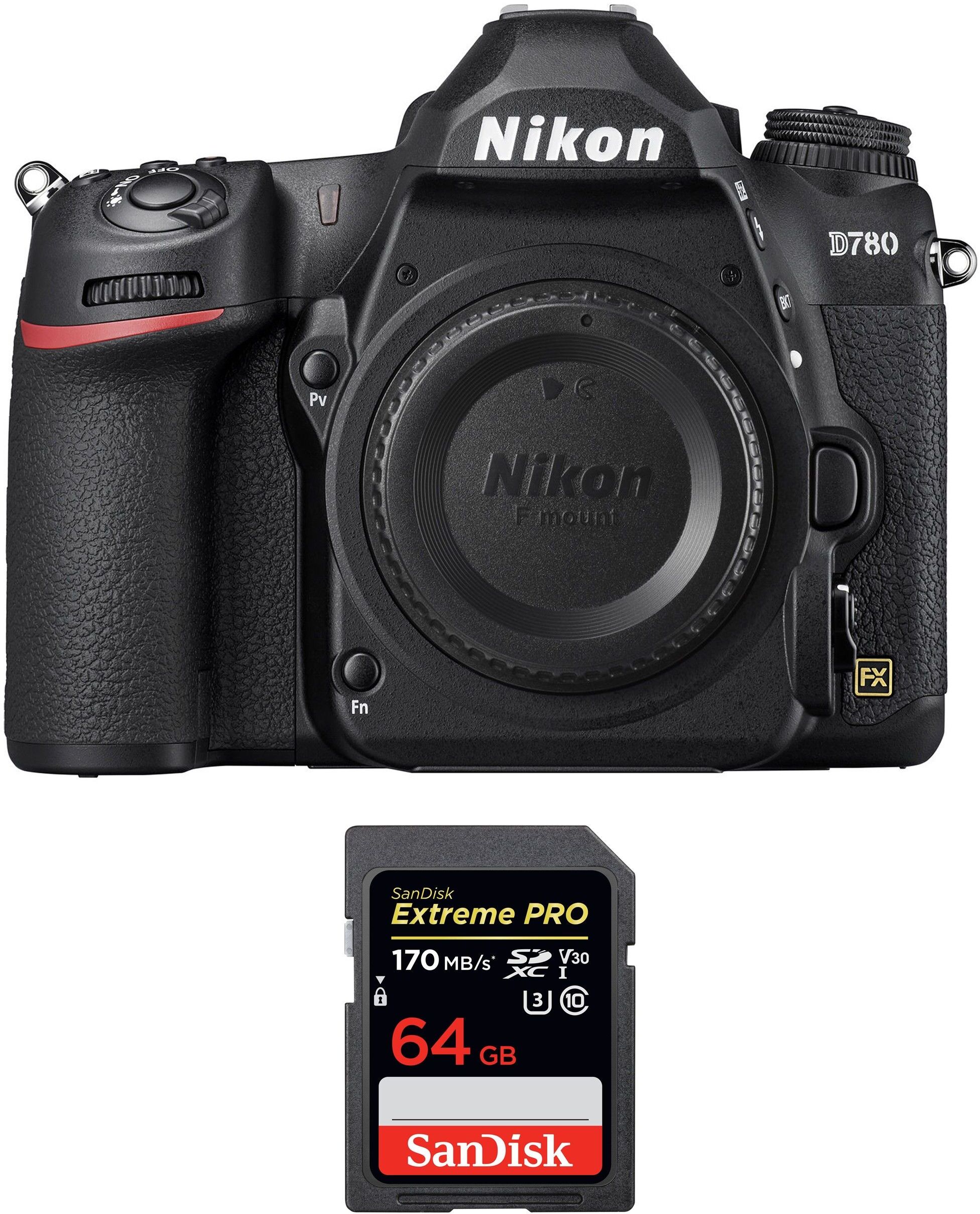 Nikon D780 Cuerpo + SanDisk 64GB Extreme PRO UHS-I SDXC