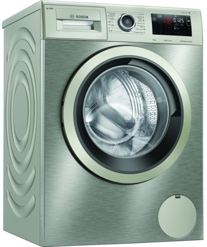 Bosch Serie 6 WAU28PHXES lavadora Independiente Carga frontal Acero inoxidable 9 kg 1400 RPM A+++